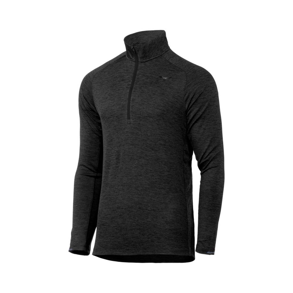 Sudaderas Mizuno Alpha Half Zip Hombre Negras España EFBO-71482